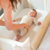 Evolux Bedside & Crib – White
