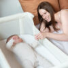 Evolux Bedside & Crib – White